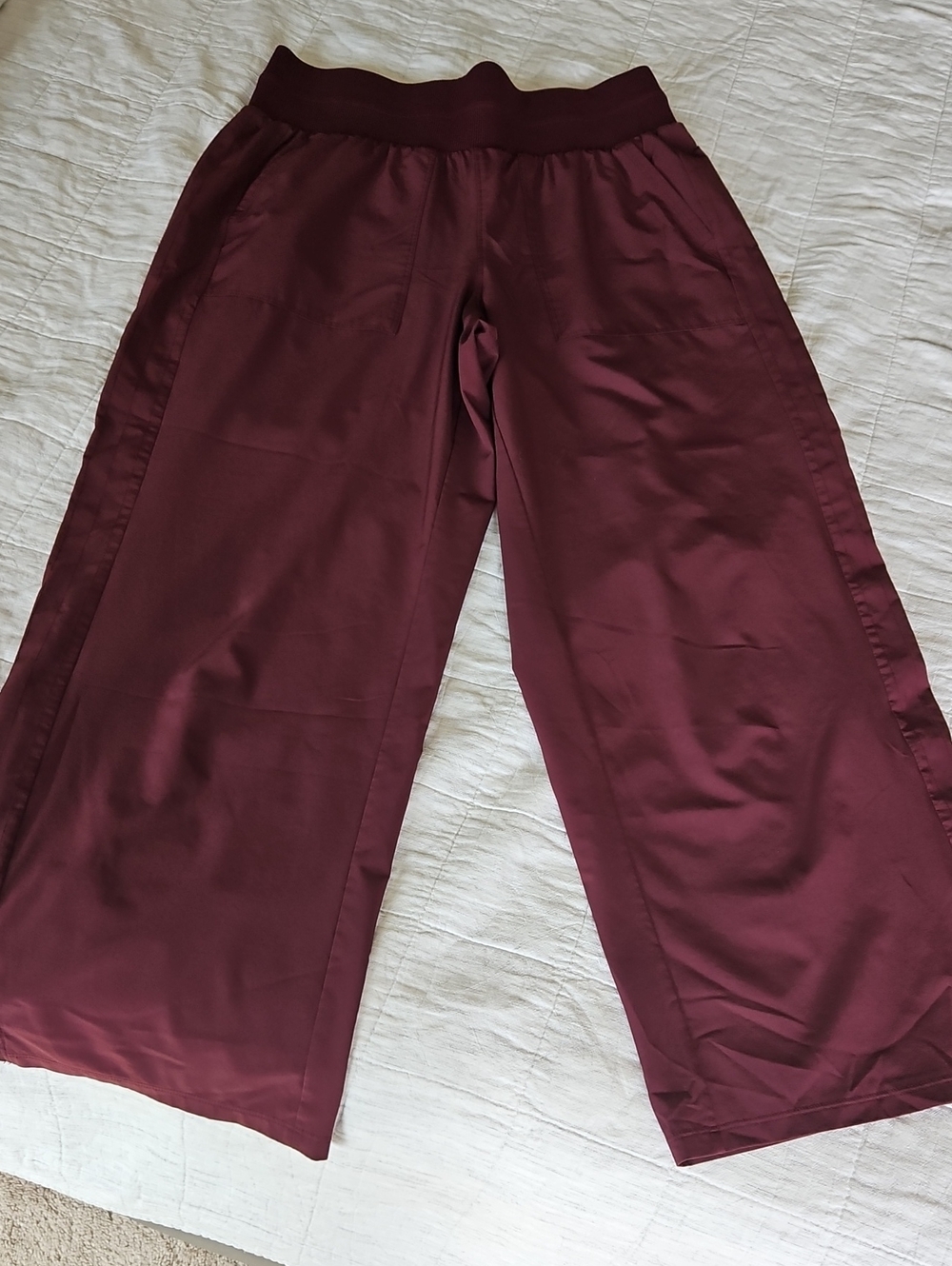 T By Talbots . Wide-Leg Pull-On Pants - Maroon